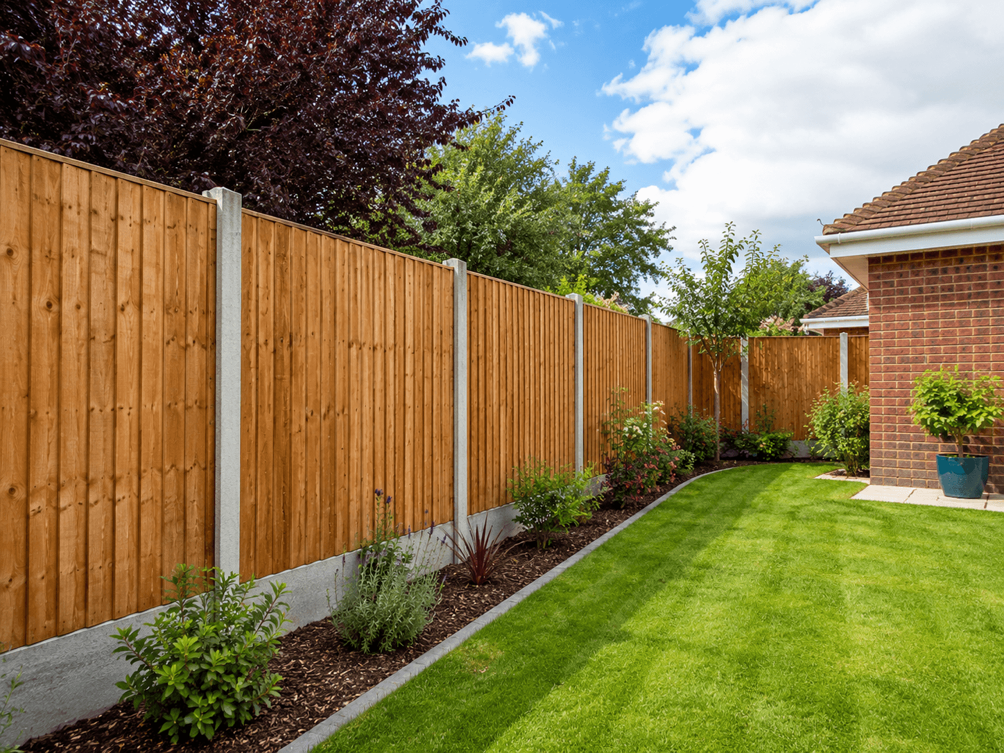Featheredge timber fencing in Rayleigh — Summerfield Landscapes